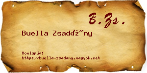Buella Zsadány névjegykártya